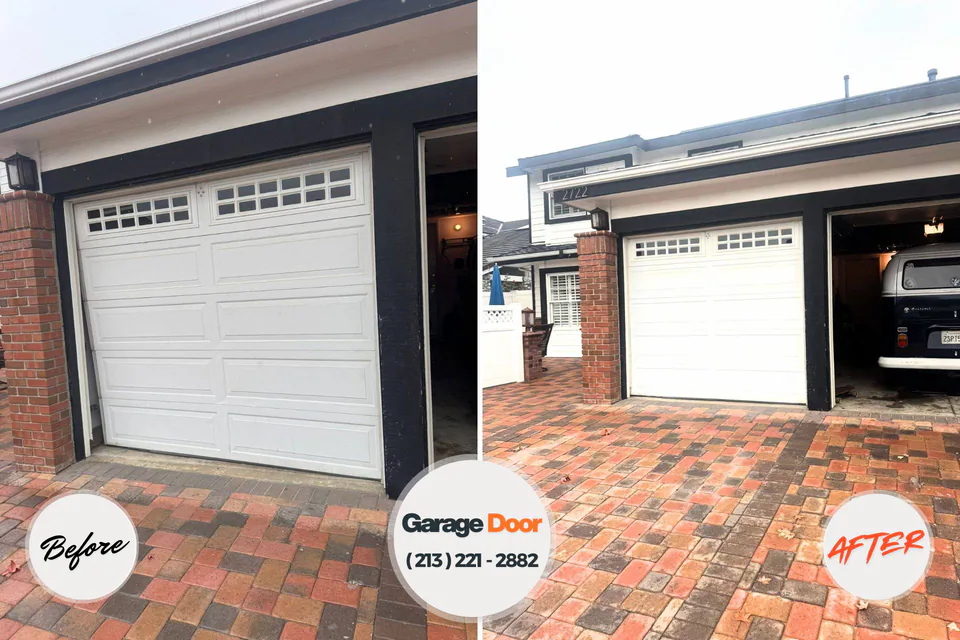 Before and after: garage door repair North Terre Haute, IN